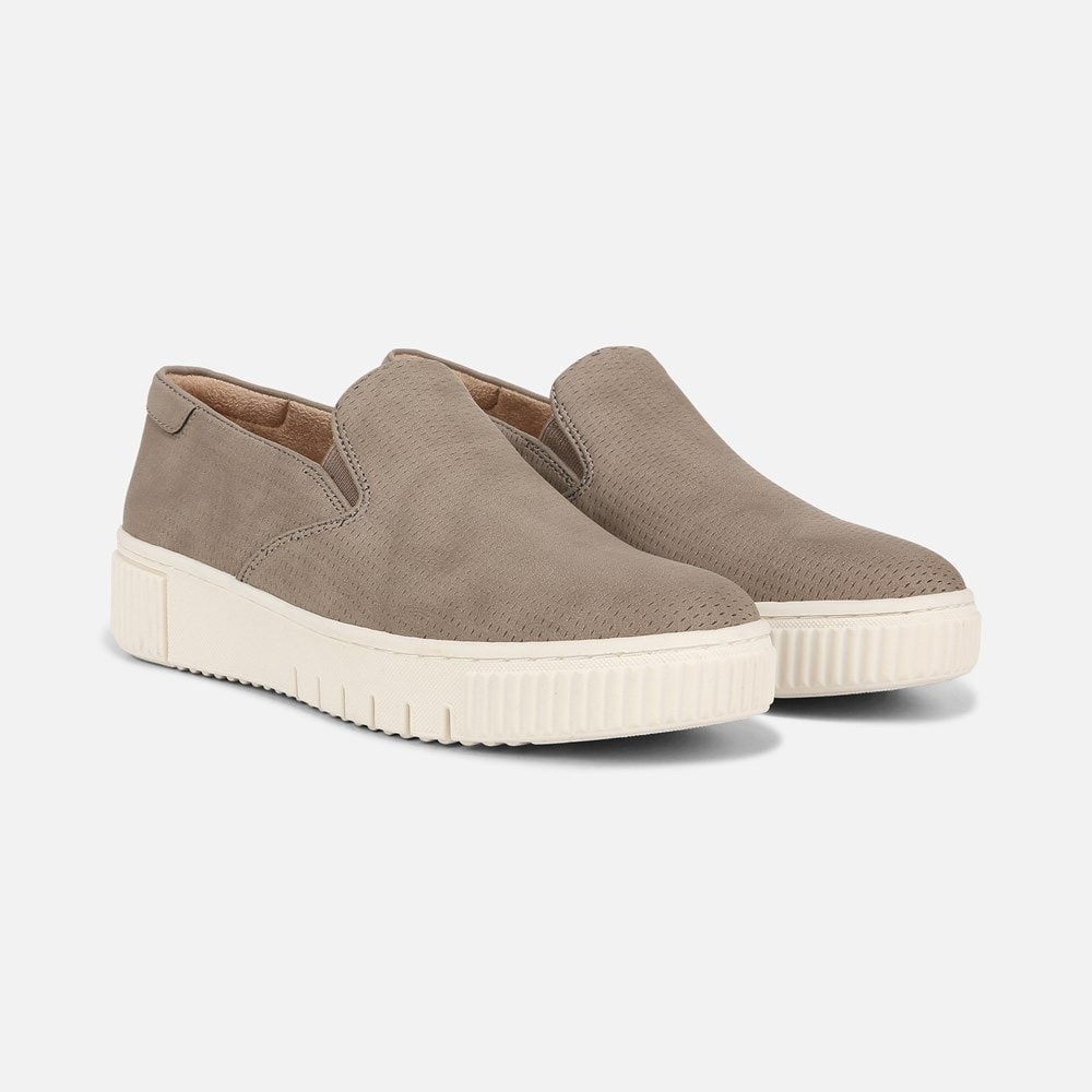 SOUL Naturalizer TIA SLIP ON SNEAKER Comfort Mushroom Synthetic Taupe Color